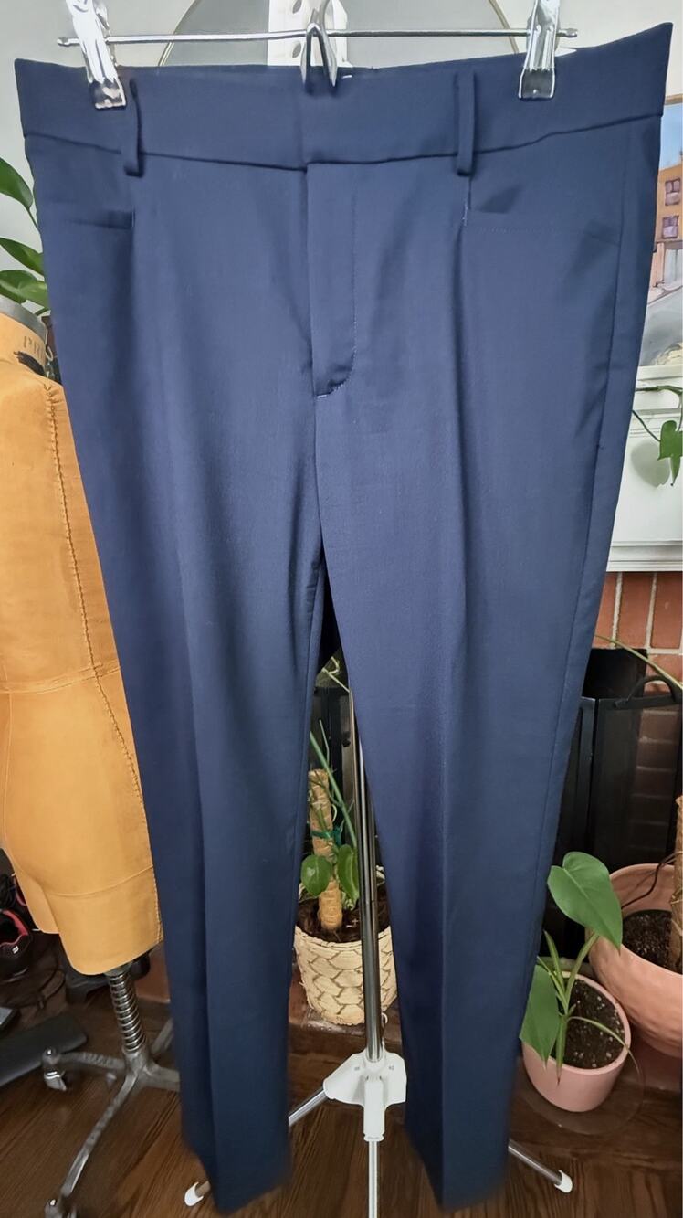 Banana Republic Navy Italian Wool Slim Trouser Pants Women’s Size 8 | 98% Wool
